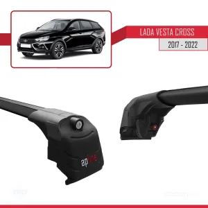 Lada Vesta / Cross SW 2017-2023 Arası ile uyumlu ACE-2 Ara Atkı Tavan Barı SİYAH thumb 4