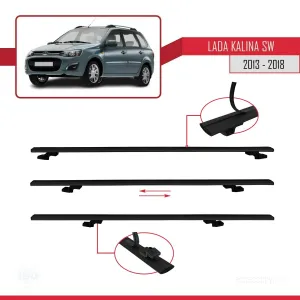 Lada Kalina SW 2013-2018 Arası ile uyumlu Basic Model Ara Atkı Tavan Barı SİYAH 3 ADET thumb 5