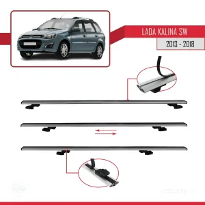 Lada Kalina SW 2013-2018 Arası ile uyumlu Basic Model Ara Atkı Tavan Barı GRİ 3 ADET thumb 5