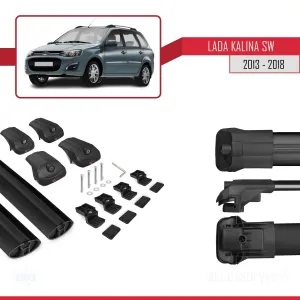 Lada Kalina SW 2013-2018 Arası ile uyumlu ACE-1 Ara Atkı Tavan Barı SİYAH thumb 5