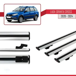 Lada Granta Cross 2020 ve Sonrası ile uyumlu Basic Model Ara Atkı Tavan Barı GRİ 3 ADET thumb 5