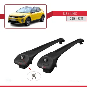 Kia Stonic 2018 ve Sonrası ile uyumlu ACE-1 Ara Atkı Tavan Barı SİYAH thumb 4