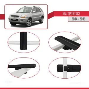 Kia Sportage 2004-2009 Arası ile uyumlu Basic Model Ara Atkı Tavan Barı SİYAH 3 ADET thumb 4