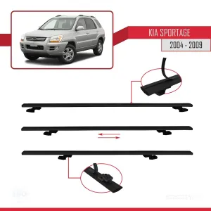 Kia Sportage 2004-2009 Arası ile uyumlu Basic Model Ara Atkı Tavan Barı SİYAH 3 ADET thumb 5