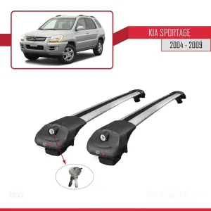 Kia Sportage 2004-2009 Arası ile uyumlu ACE-1 Ara Atkı Tavan Barı GRİ thumb 4