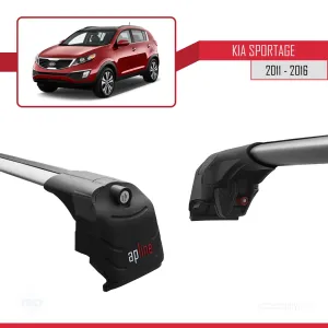 Kia Sportage (SL) 2011-2016 Arası ile uyumlu ACE-2 Ara Atkı Tavan Barı GRİ thumb 4