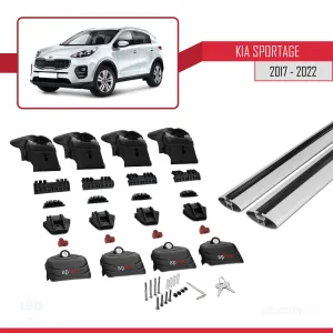 Kia Sportage (QL) 2017-2022 Arası ile uyumlu ACE-2 Ara Atkı Tavan Barı GRİ thumb 5