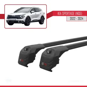 Kia SPORTAGE (NQ5) 2022 ve Sonrası (SUNROOFSUZ) ile uyumlu ACE-2 Ara Atkı Tavan Barı SİYAH thumb 4
