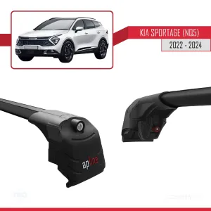 Kia SPORTAGE (NQ5) 2022 ve Sonrası (SUNROOFSUZ) ile uyumlu ACE-2 Ara Atkı Tavan Barı SİYAH thumb 5