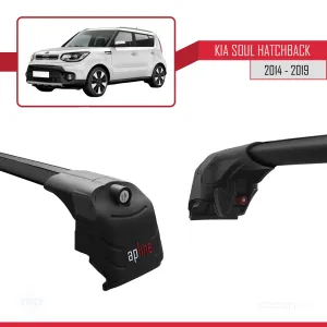 Kia Soul (PS) 2014-2019 Arası ile uyumlu ACE-2 Ara Atkı Tavan Barı SİYAH thumb 4