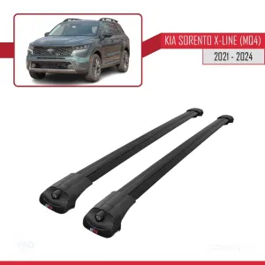 Kia Sorento X-LINE (MQ4) 2021 ve Sonrası ile uyumlu ACE-1 Ara Atkı Tavan Barı SİYAH thumb 3