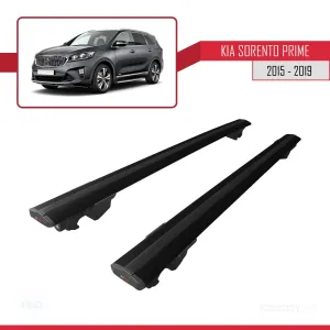 Kia Sorento Prime (UM) 2015-2019 Arası ile uyumlu HOOK Model Anahtar Kilitli Ara Atkı Tavan Barı SİYAH thumb 4