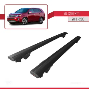 Kia Sorento 2010-2015 Arası ile uyumlu HOOK Model Anahtar Kilitli Ara Atkı Tavan Barı SİYAH thumb 4