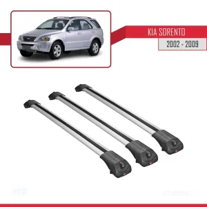 Kia Sorento 2002-2009 Arası ile uyumlu ACE-1 Ara Atkı Tavan Barı GRİ 3 ADET BAR thumb 3