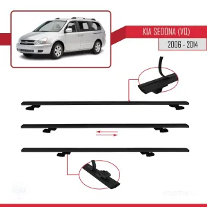 Kia Sedona (VQ) 2006-2014 Arası ile uyumlu Basic Model Ara Atkı Tavan Barı SİYAH 3 ADET thumb 5