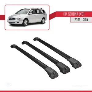 Kia Sedona (VQ) 2006-2014 Arası ile uyumlu ACE-1 Ara Atkı Tavan Barı SİYAH 3 ADET BAR thumb 3