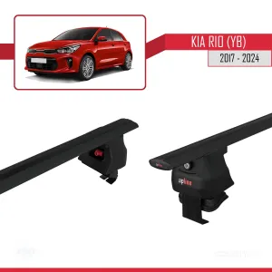 Kia Rio (YB) Hatchback 2017 ve Sonrası ile uyumlu ACE-4 Ara Atkı Tavan Barı SİYAH thumb 5