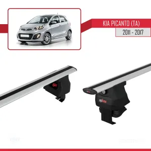 Kia Picanto (TA) 2011-2017 Arası ile uyumlu ACE-4 Ara Atkı Tavan Barı GRİ thumb 3