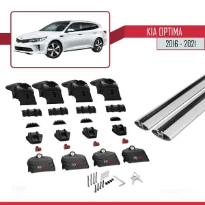 Kia Optima 2016-2021 Arası ile uyumlu ACE-2 Ara Atkı Tavan Barı GRİ thumb 5