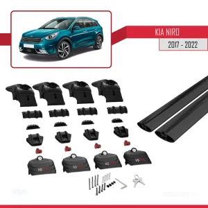 Kia Niro (DE) 2017-2022 Arası ile uyumlu ACE-2 Ara Atkı Tavan Barı SİYAH thumb 5