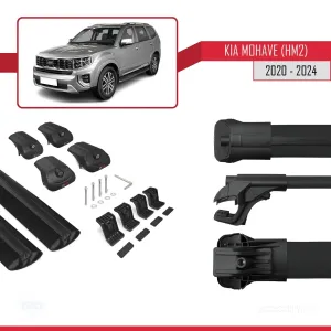 Kia Mohave (HM2) 2020 ve Sonrası ile uyumlu ACE-1 Ara Atkı Tavan Barı SİYAH thumb 5