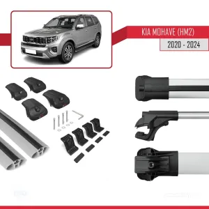 Kia Mohave (HM2) 2020 ve Sonrası ile uyumlu ACE-1 Ara Atkı Tavan Barı GRİ thumb 5
