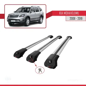 Kia Mohave (HM) 2008-2019 Arası ile uyumlu ACE-1 Ara Atkı Tavan Barı GRİ 3 ADET BAR thumb 4