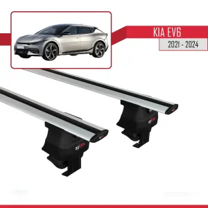 Kia Ev6 2021 ve Sonrası ile uyumlu ACE-4 Ara Atkı Tavan Barı GRİ thumb 3