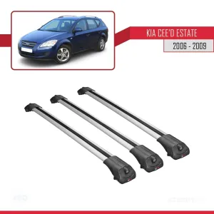 Kia Ceed SPORTSWAGON 2006-2009 Arası ile uyumlu ACE-1 Ara Atkı Tavan Barı GRİ 3 ADET BAR thumb 3