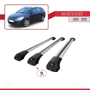 Kia Ceed SPORTSWAGON 2006-2009 Arası ile uyumlu ACE-1 Ara Atkı Tavan Barı GRİ 3 ADET BAR thumb 4