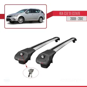 Kia Ceed Estate - SW 2009-2012 Arası ile uyumlu ACE-1 Ara Atkı Tavan Barı GRİ thumb 4