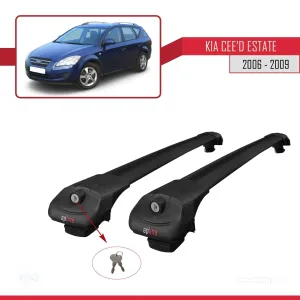 Kia Ceed Estate - SW 2006-2009 Arası ile uyumlu ACE-1 Ara Atkı Tavan Barı SİYAH thumb 4