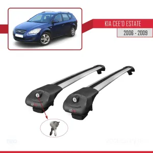 Kia Ceed Estate - SW 2006-2009 Arası ile uyumlu ACE-1 Ara Atkı Tavan Barı GRİ thumb 4