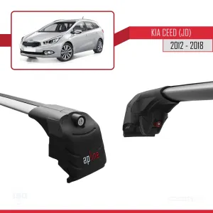 Kia Ceed (JD) SW 2012-2018 Arası ile uyumlu ACE-2 Ara Atkı Tavan Barı GRİ thumb 4
