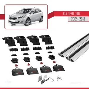 Kia Ceed (JD) SW 2012-2018 Arası ile uyumlu ACE-2 Ara Atkı Tavan Barı GRİ thumb 5