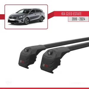 Kia Ceed (CD) SW 2019 ve Sonrası ile uyumlu ACE-2 Ara Atkı Tavan Barı SİYAH thumb 4