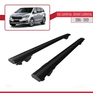 Kia Carnival / Grand Carnival (YP) 2015-2021 Arası ile uyumlu HOOK Model Anahtar Kilitli Ara Atkı Tavan Barı SİYAH thumb 4