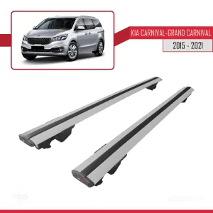 Kia Carnival / Grand Carnival (YP) 2015-2021 Arası ile uyumlu HOOK Model Anahtar Kilitli Ara Atkı Tavan Barı GRİ thumb 4