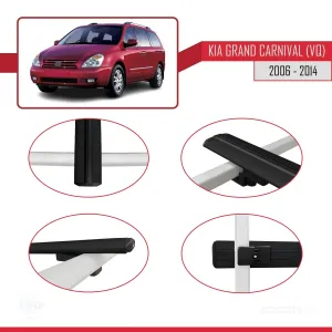 Kia Carnival (VQ) 2006-2014 Arası ile uyumlu Basic Model Ara Atkı Tavan Barı SİYAH 3 ADET thumb 4