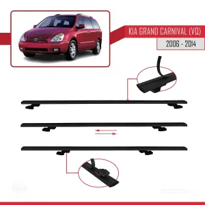 Kia Carnival (VQ) 2006-2014 Arası ile uyumlu Basic Model Ara Atkı Tavan Barı SİYAH 3 ADET thumb 5