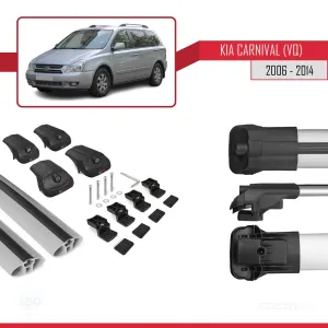Kia Carnival (VQ) 2006-2014 Arası ile uyumlu ACE-1 Ara Atkı Tavan Barı GRİ thumb 5