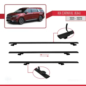 Kia Carnival (KA4) 2021-2023 Arası ile uyumlu Basic Model Ara Atkı Tavan Barı SİYAH 3 ADET thumb 5