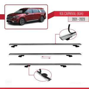 Kia Carnival (KA4) 2021-2023 Arası ile uyumlu Basic Model Ara Atkı Tavan Barı GRİ 3 ADET thumb 5