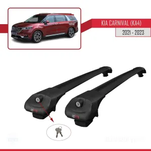 Kia Carnival (KA4) 2021-2023 Arası ile uyumlu ACE-1 Ara Atkı Tavan Barı SİYAH thumb 4