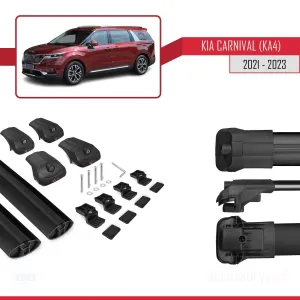 Kia Carnival (KA4) 2021-2023 Arası ile uyumlu ACE-1 Ara Atkı Tavan Barı SİYAH thumb 5