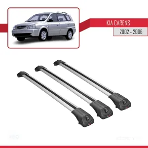 Kia Carens 2002-2006 Arası ile uyumlu ACE-1 Ara Atkı Tavan Barı GRİ 3 ADET BAR thumb 3