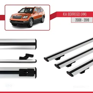 Kia Borrego (HM) 2008-2019 Arası ile uyumlu Basic Model Ara Atkı Tavan Barı GRİ 3 ADET thumb 3