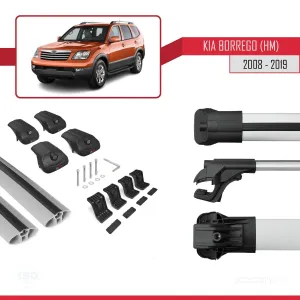 Kia Borrego (HM) 2008-2019 Arası ile uyumlu ACE-1 Ara Atkı Tavan Barı GRİ thumb 5