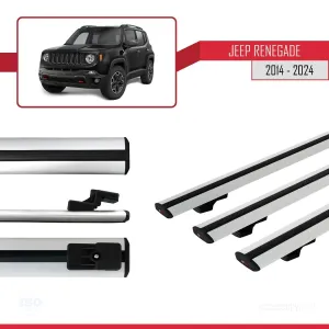 Jeep Renegade 2014 ve Sonrası ile uyumlu Basic Model Ara Atkı Tavan Barı GRİ 3 ADET thumb 5