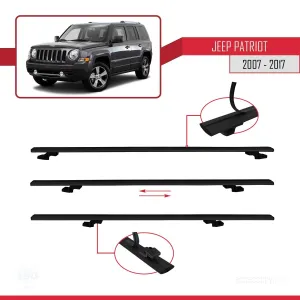 Jeep Patriot 2007-2017 Arası ile uyumlu Basic Model Ara Atkı Tavan Barı SİYAH 3 ADET thumb 5